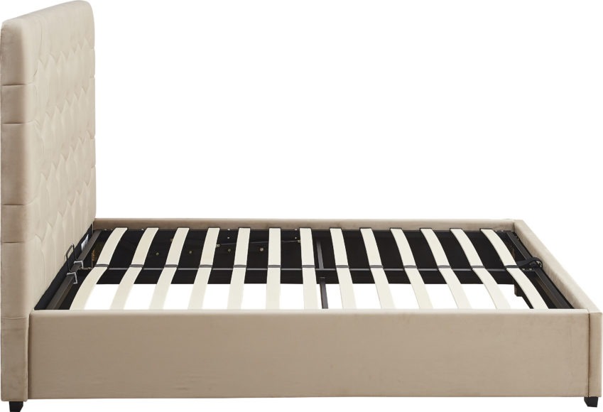 Seconique Madison Ottoman 5' Bed Fawn Velvet Fabric