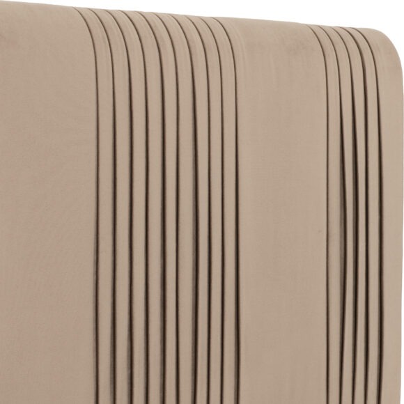 Seconique Maine 4'6" Bed Taupe Velvet Fabric