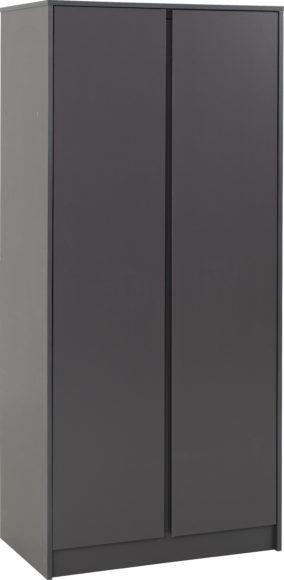 Seconique Malvern 2 Door Wardrobe Bedroom Set Grey