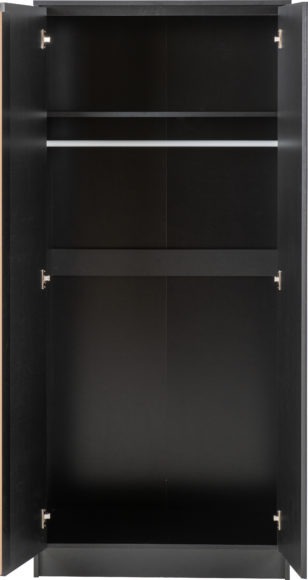 Seconique Malvern 2 Door Wardrobe Black
