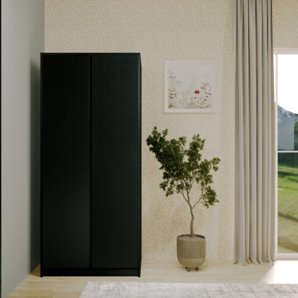seconique Malvern 2 Door Wardrobe Black