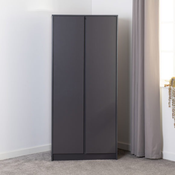 Seconique Malvern 2 Door Wardrobe Grey