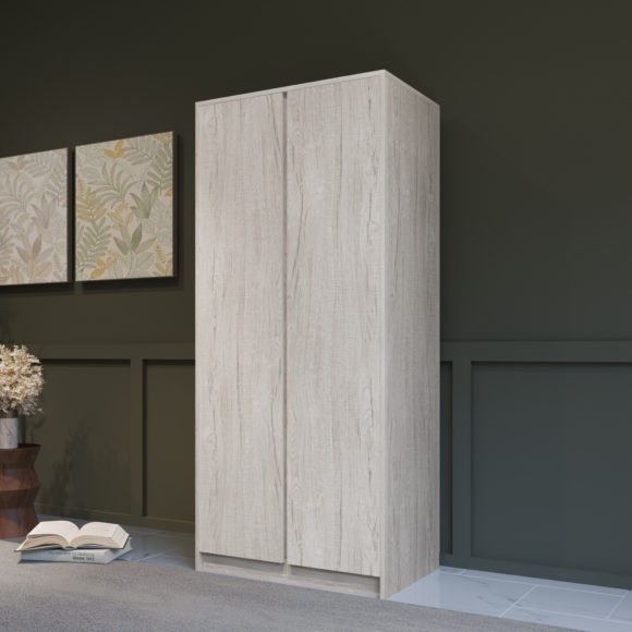 seconique Malvern 2 Door Wardrobe Urban Snow