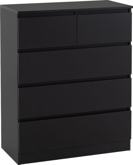 Seconique Malvern 3+2 Drawer Chest Black