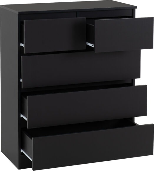 Seconique Malvern 3+2 Drawer Chest Black