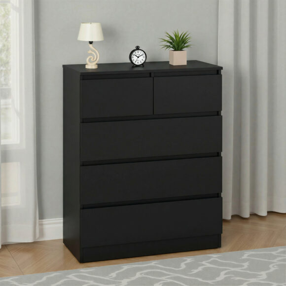 seconique Malvern 3+2 Drawer Chest Black