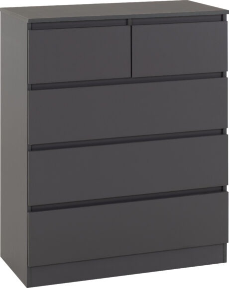 Seconique Malvern 3+2 Drawer Chest Grey
