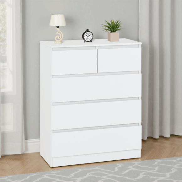 seconique Malvern 3+2 Drawer Chest White