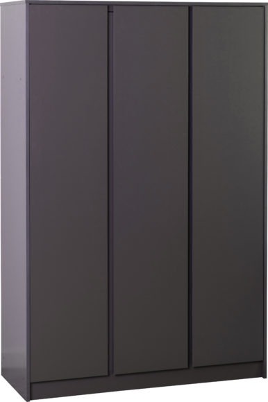Seconique Malvern 3 Door Wardrobe Grey