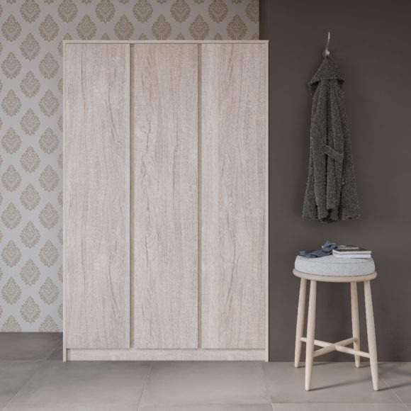 seconique Malvern 3 Door Wardrobe Urban Snow