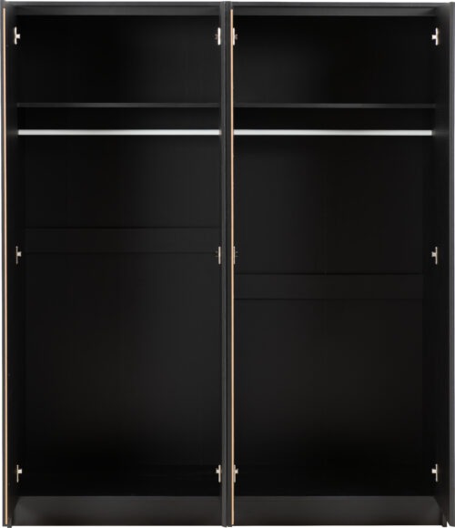 Seconique Malvern 4 Door Wardrobe Black