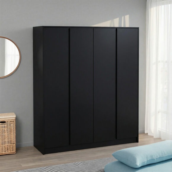 seconique Malvern 4 Door Wardrobe Black
