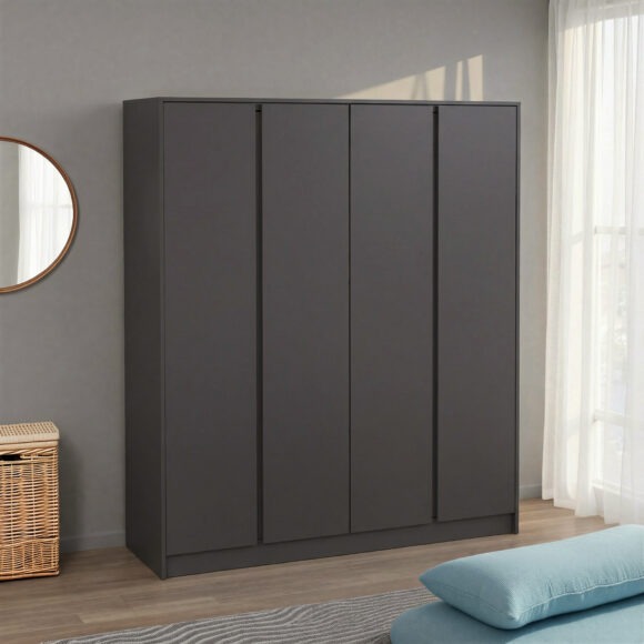 seconique Malvern 4 Door Wardrobe Grey