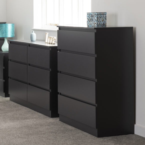 Seconique Malvern 4 Drawer Chest Grey