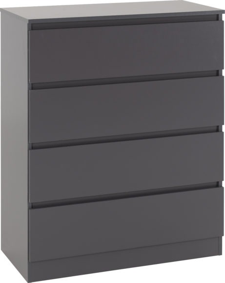 Seconique Malvern 4 Drawer Chest Grey