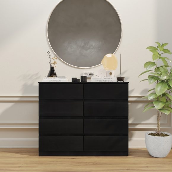 seconique Malvern 8 Drawer Chest Black