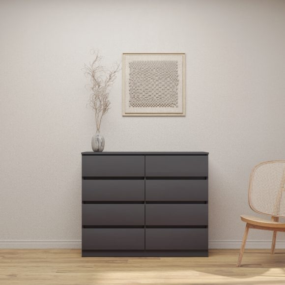 seconique Malvern 8 Drawer Chest Grey