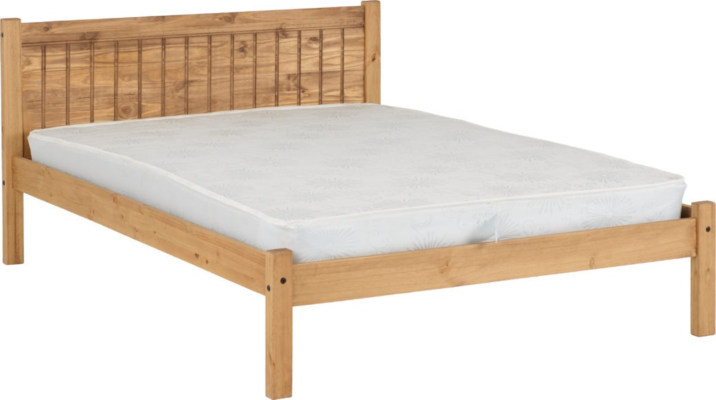 seconique Maya 4'6" Bed Distressed Waxed Pine