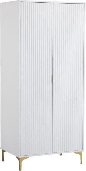 Seconique Miami 2 Door Wardrobe White/Gold