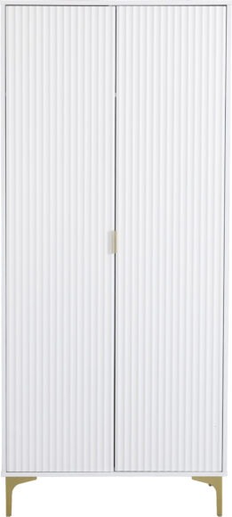 Seconique Miami 2 Door Wardrobe White/Gold