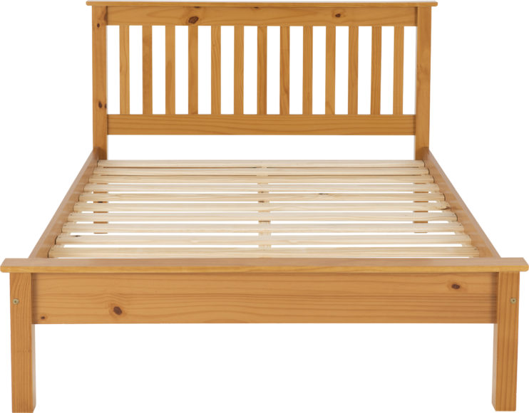 Seconique Monaco 4'6" Bed Low Foot End Antique Pine