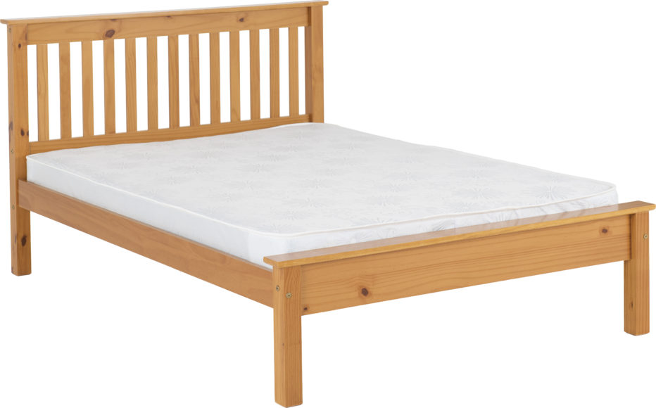 seconique Monaco 4'6" Bed Low Foot End Antique Pine