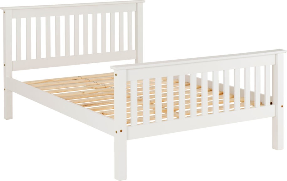 Seconique Monaco 5' Bed High Foot End White
