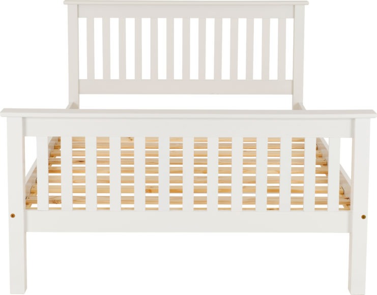 Seconique Monaco 5' Bed High Foot End White
