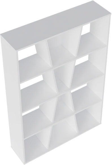 Seconique Naples Medium Bookcase White