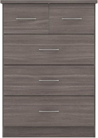 Seconique Nevada 3+2 Drawer Chest Black Wood Grain