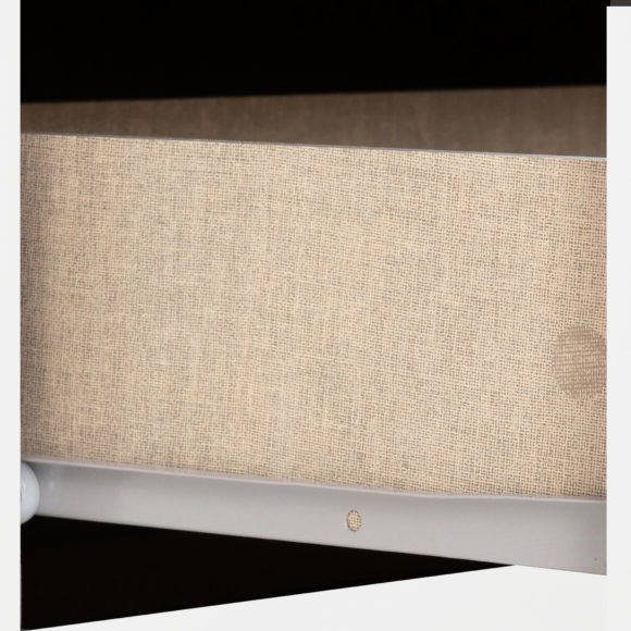 Seconique Nevada 5 Drawer Low Wardrobe White Gloss