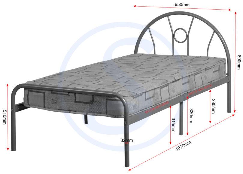 Seconique Nova 3' Bed Silver