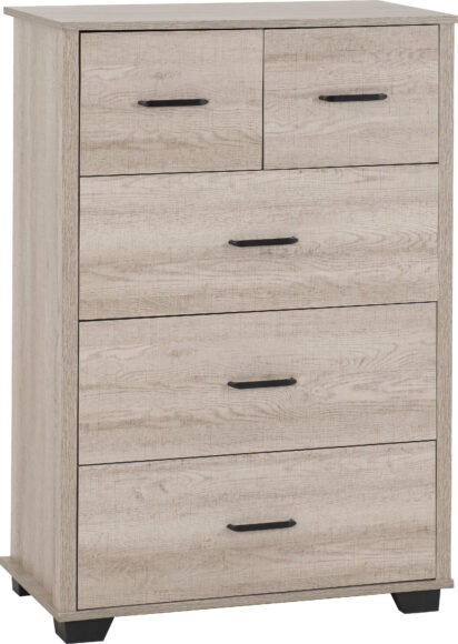 Seconique Oliver 3+2 Drawer Chest Light Oak Effect