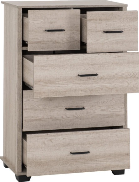 Seconique Oliver 3+2 Drawer Chest Light Oak Effect
