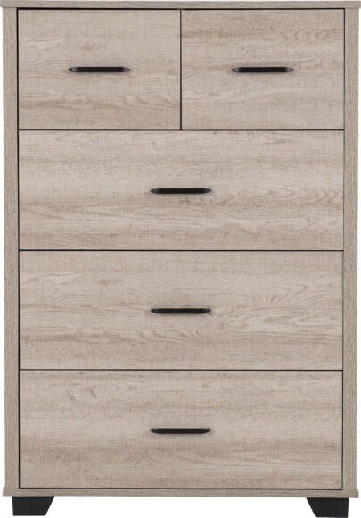 Seconique Oliver 3+2 Drawer Chest Light Oak Effect