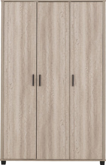 Seconique Oliver 3 Door Wardrobe Light Oak Effect