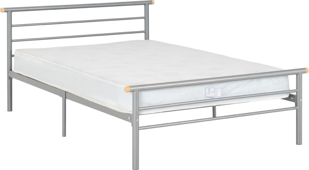 Seconique Orion 4'6" Bed Silver