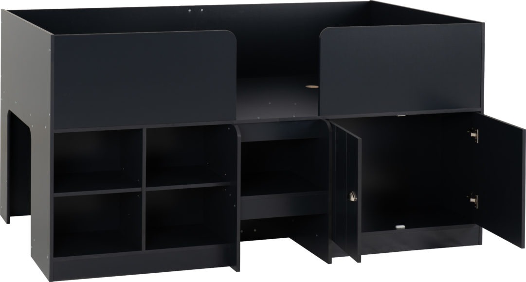 Seconique Orlando Low Sleeper Bed Dark Grey