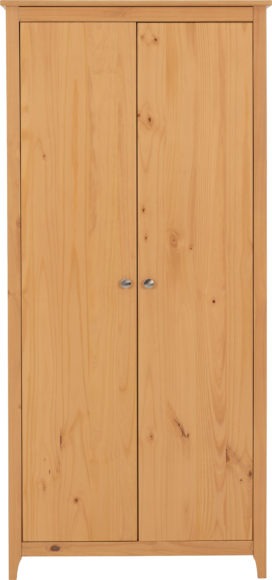 Seconique Oslo 2 Door Wardrobe Antique Pine