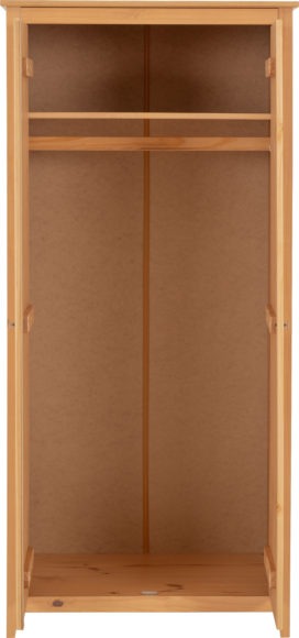 Seconique Oslo 2 Door Wardrobe Antique Pine