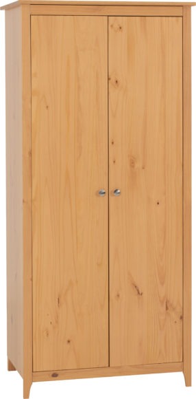 seconique Oslo 2 Door Wardrobe Antique Pine