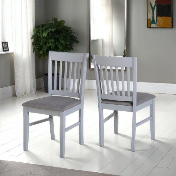 seconique Oxford Chair (Box of 2) Grey/Grey Fabric