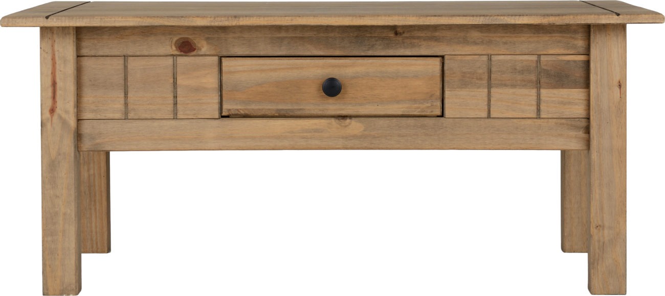 Seconique Panama 1 Drawer Coffee Table Natural Wax
