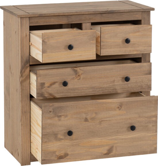 Seconique Panama 2+2 Drawer Chest Natural Wax