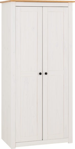seconique Panama 2 Door Wardrobe White/Natural Wax