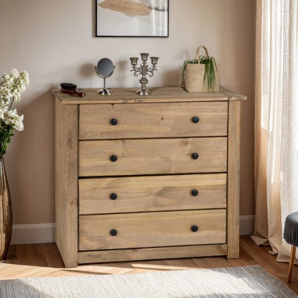 seconique Panama 4 Drawer Chest Natural Wax