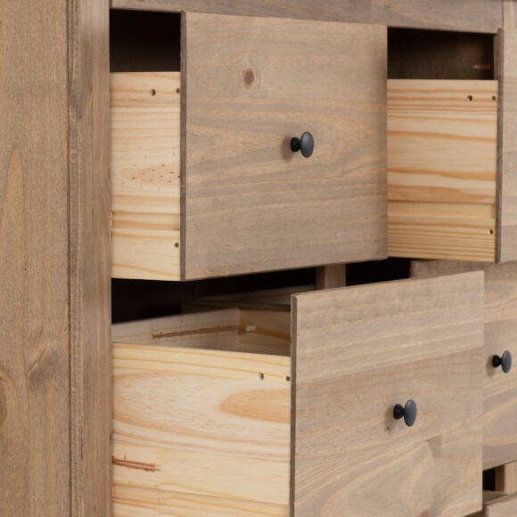 Seconique Panama 6 Drawer Chest Natural Wax