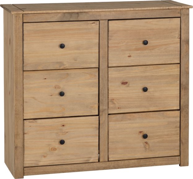 Seconique Panama 6 Drawer Chest Natural Wax