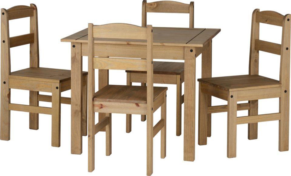Seconique Panama Dining Set Natural Wax