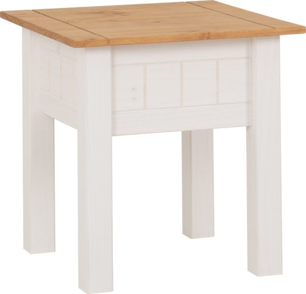 seconique Panama Lamp Table White/Natural Wax